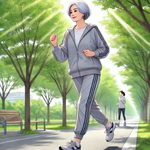 유산소 운동으로 관절염 완화를 돕는 노년기 여성