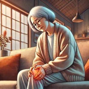 관절 부위 통증을 느끼는 노년기 여성
