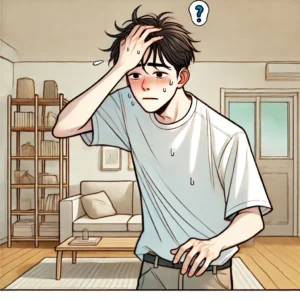 집안에서 갑작스럽게 어지럼증을 느끼고 중심을 잃은 남성