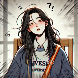 갑작스럽게 중심을 잃고 쓰러지는 여성