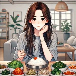 외식 중 반찬 수를 줄이며 나트륨 섭취를 조절하는 모습