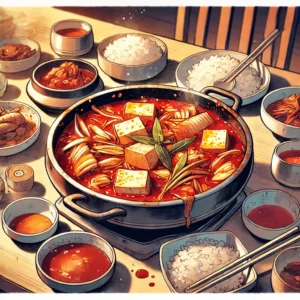 외식 중 짠 음식을 줄이기 위해 국물을 절반 이하로 섭취하거나 남기는 장면