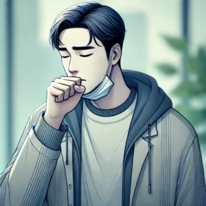 마른기침을 반복하는 중년 남성, 기침성 천식의 대표적인 증상 묘사