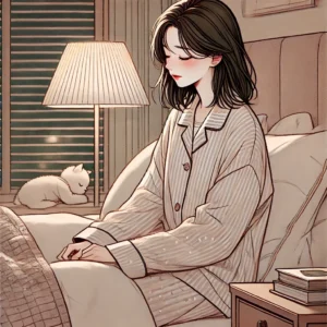 번아웃 극복을 위해 규칙적인 수면과 휴식을 취하는 30대 여성