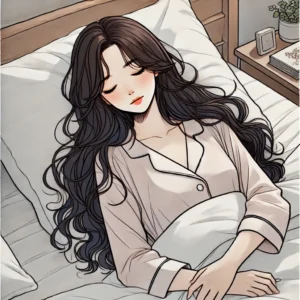 술집에서 과음하거나 음주 중인 40대 여성이 수면무호흡증의 위험요인을 나타내는 모습