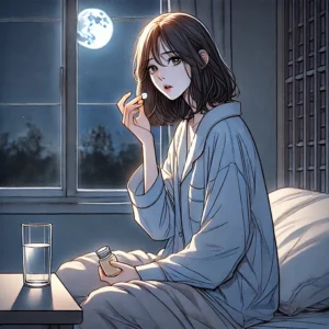 벤조디아제핀 계열 수면제를 복용하는 여성
