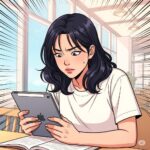 아이패드로 강의를 들으며 공부하는 20대 여대생