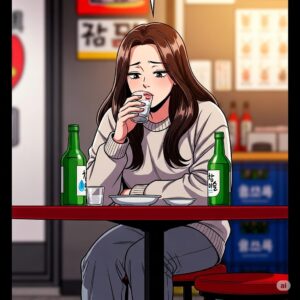 혼자 술을 마시는 여성, 불면증 유발 가능성이 있는 알코올 섭취