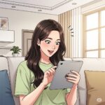 아이패드로 필기하며 집중해서 공부하는 20대 여대생