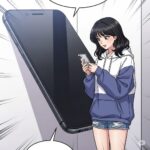 아이폰에서 문자와 카카오톡 스팸 메시지 차단 설정을 하는 20대 여대생