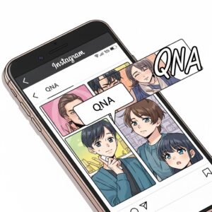 인스타그램 앱에 QNA 가 적힌모습