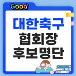 대한축구협회장 후보 명단 4명 차기 회장 선거 일정 총정리 대한축구협회장 후보 섬네일