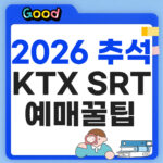 2026 추석 KTX SRT 예매 일정 총정리: 통합 앱 코레일+사용법과 성공 꿀팁 추석 KTX SRT 예매 방법 정리