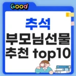 추석 부모님 선물 추천 10가지 "뭘 사야 좋아하실까?" 가격대별 비교 추석 부모님 선물 리스트 TOP10 정리