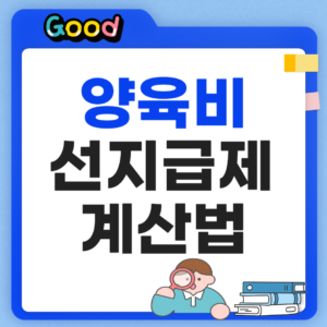 양육비 선지급제 계산법