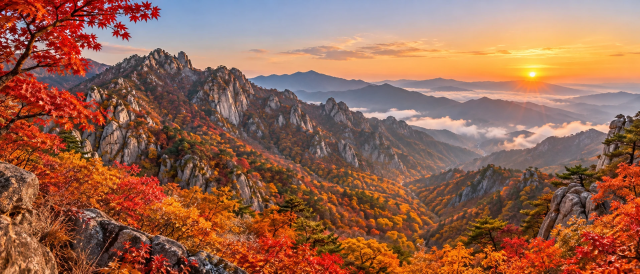 설악산단풍절경사진