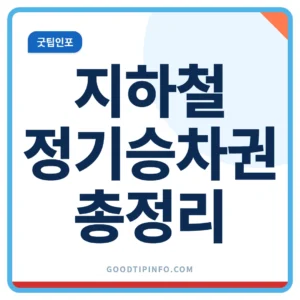 지하철 정기승차권 가격과 손익분기점 안내 썸네일 이미지