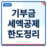 기부금 세액공제 한도와 공제율 안내 이미지