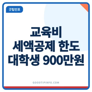 교육비 세액공제 항목별 한도 안내 썸네일