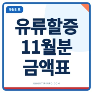 11월 유류할증료 안내 썸네일 이미지